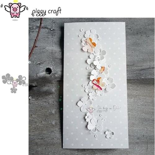 Piggy Craft metal cutting dies cut die mold 3Pcs New Small flower Scrapbook paper craft album card punch knife art cutter die