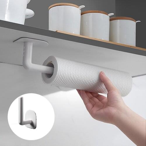 Creative Storage Rack Kitchen Roll Paper Accessory Wall Mount Toilet Paper Holder Bathroom Kitchen Rack Home Accessories