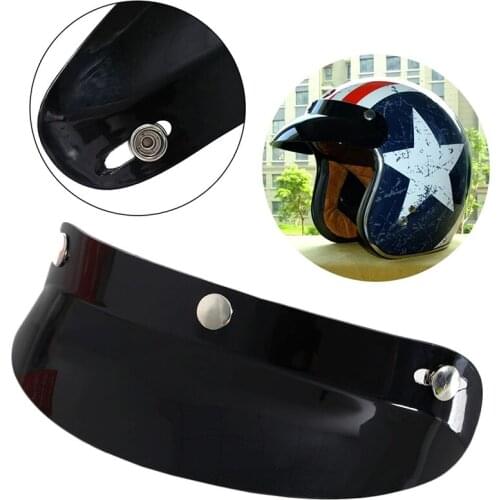 Hot Universal 3 Snap Visor Face Shield Lens For Motorcycle Helmets Open Face Q9QD
