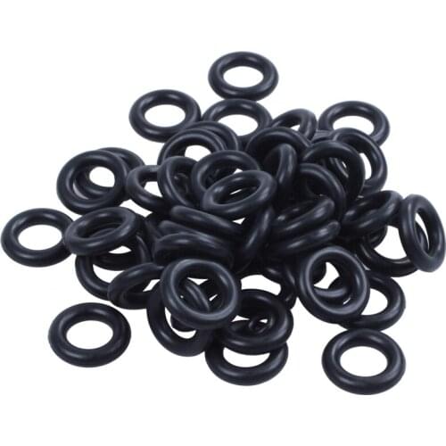 50X Black 16Mm OD 9Mm Inner Dia Nitrile Rubber O-Ring Oil Seal Gasket