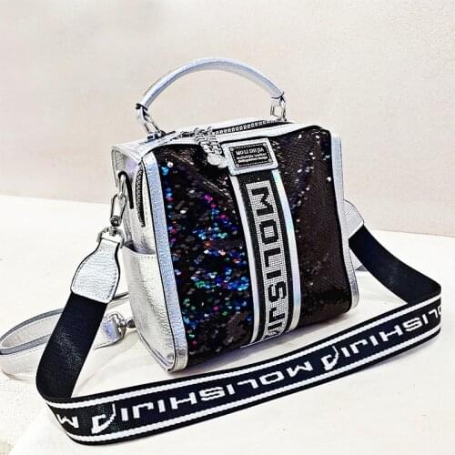 2021 New Womens Bag Sparkle Satches Shoulder Bag Casual Dual-use Large Capacity Handbag Tote Sac Femme