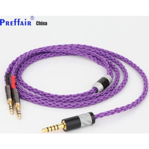 Preffair 1PC HIFI 8 Cores Silver Plated Headphone Upgrade Cables for Sundara Aventho focal elegia t1 t5p D7200 D600 D7100MDR-Z7