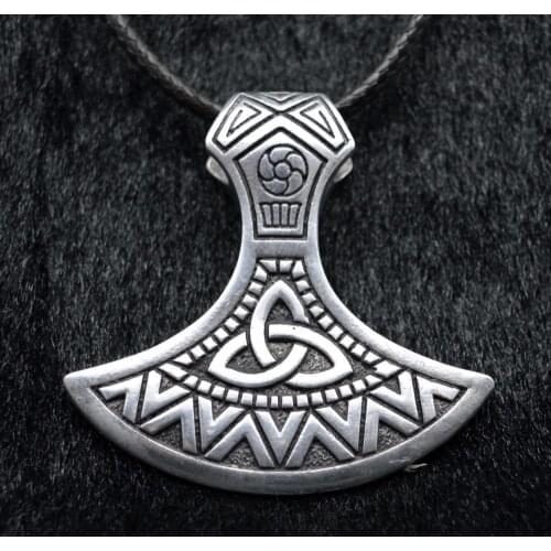 1pc Nordic Viking Pendant Celtics Necklace Viking Axe Talisman Necklace Jewelry XL-160