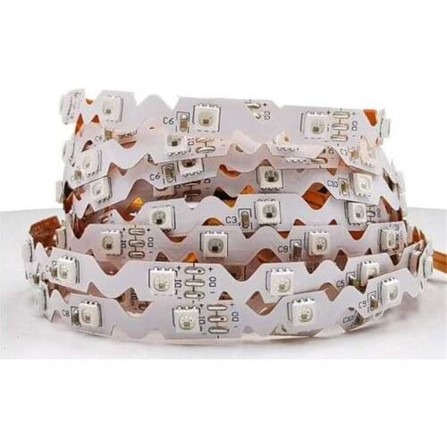 DC5V 30 48 60 Zigzag SK6812 ws2812b 3535RGB S shape addressable digital led strip light