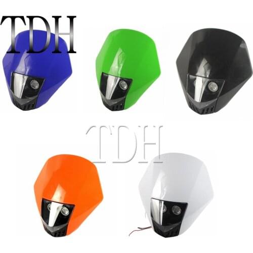 5 Colors Universal Motocross HMX Headlight Head Lamp Fairing kit For KAWASAKI YAMAHA SUZUKI HONDA Dirt Bike Motorcycle