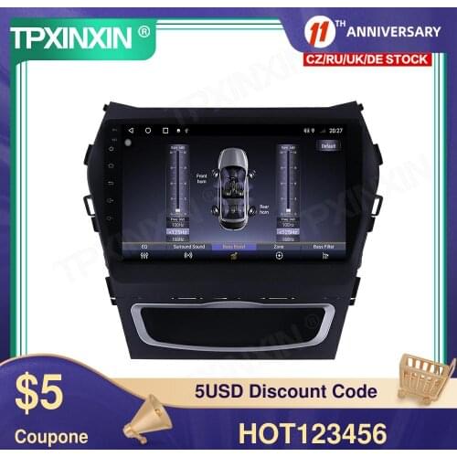 6+128G Android For Hyundai IX45 Santa Fe 2014-2018 Car Gps Navigation Stereo Unit Multimedia Player Radio Tape Recorder Headunit