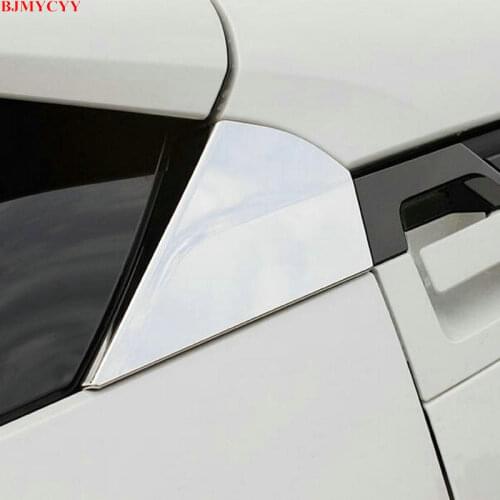 BJMYCYY 2PCS/SET Automobile rear window triangle ABS decorative patch For Toyota C-HR CHR 2017 2018