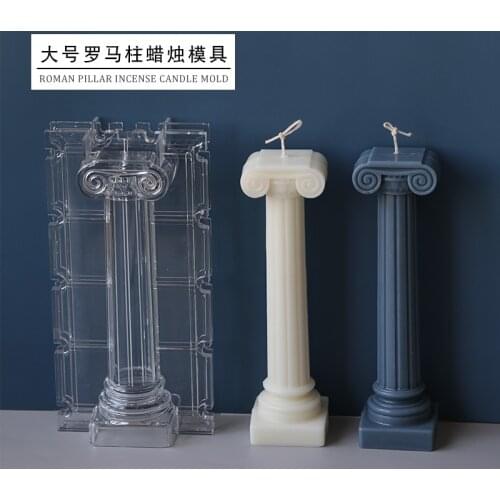 Large Roman Column Candle Mold Transparent Acrylic Mold Aromatherapy Candle DIY Material Handmade Candle Mold