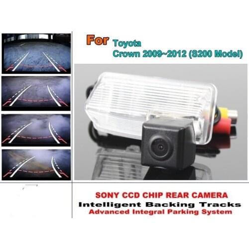 For TOYOTA Crown S200 2009~2012 Car Trajectory Intelligentized Reversing Camera Rear View Back Up / Dynamic Guidance Tracks