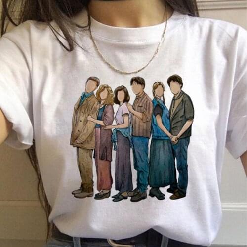 Friends TV show T-shirt ladies Ullzang Harajuku cartoon print female T-shirt 90s graphic T-shirt best friend top tee female