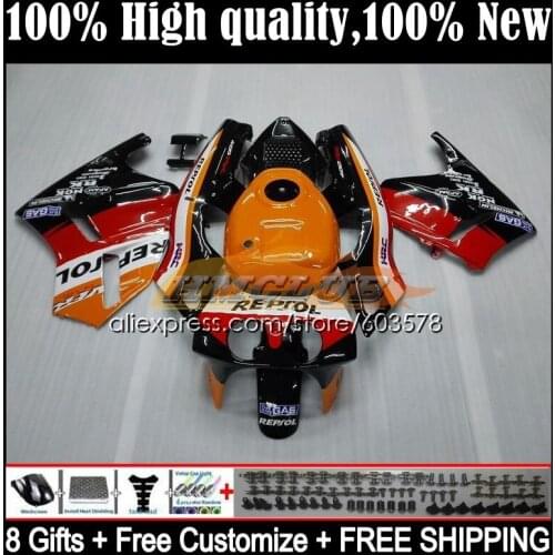 Body For HONDA VFR400 R V4 VFR400RR RVF400R VFR400R 1987 1988 34CL.1 RVF VFR 400 R RR 400R CC NC24 87 88 Fairings Repsol orange