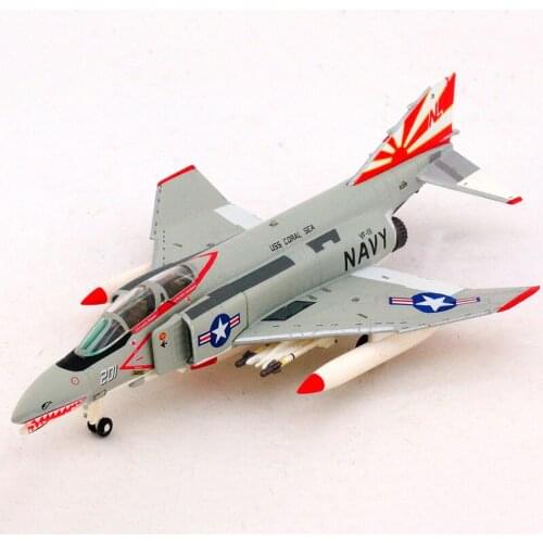 Diecast 1:200 Alloy Simulation Aircraft Model US Navy F4-B VF-111 Fighter Desktop Decoration Collection Gift