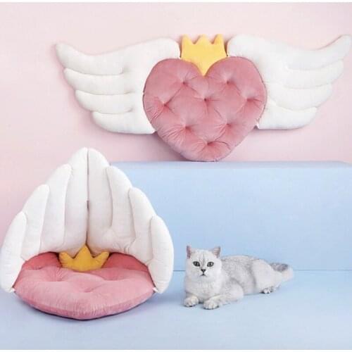 Lovely Cute Warm Winter Cat Bed House Mat inter Summer Small Pet Dog Nest Washable Cozy Round Cat Small Dog Home Mats Supplies