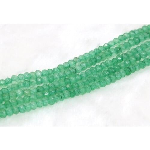 Fashion Natural Stone Green Aventurine Jades Stone 2X4mm Abacus Faceted Loose Beads DIY Handwork Jewelry Making 15inch M294