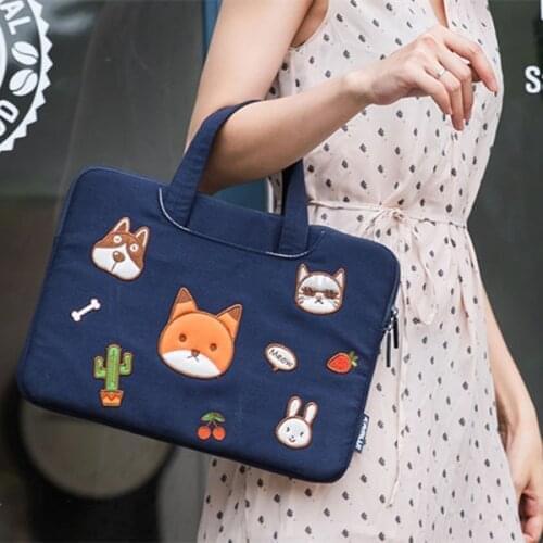 Fashion Womens Briefcases Portable Tablet Liner Bags 15 6 A4 Document Storage Pouch Office Travel Sundries Organize Handbag