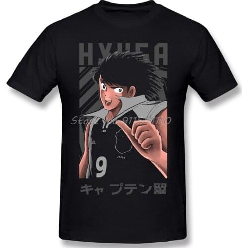 Men Clothing Captain Tsubasa About Football Anime T-Shirt Manga Design Fashion Short Sleeve