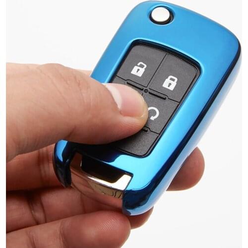Soft TPU Car Key Fob Shell Cover Case For Buick For Cruze Aveo Trax Opel Astra Corsa Meriva Zafira For Chevrolet keychain