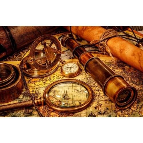 Nova 2000 Piece New Route SAIL Open Puzzle-Andrey Armyagov-Compass, Binoculars, Map, büyüteç Elders Kahverengi Jigsaw
