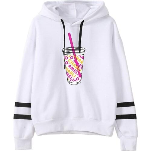 New Charli damelio Men Women Fleece White Hoodies Harajuku Printed Loose Warm Pullovers Letter Pattern Fashion Autumn Tops