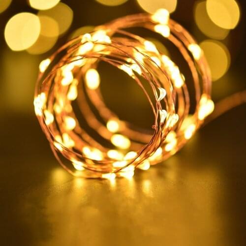 50pcs Christmas Lights Garland LED String Fairy Light Battery Operated Decorative LED Lights Street Wedding Party New Year Decor