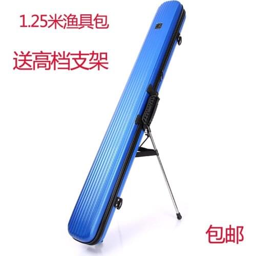ABS fishing tackle covered with 1.25m fishing rod covered with fishing bag with hard shell rod covered with bracket