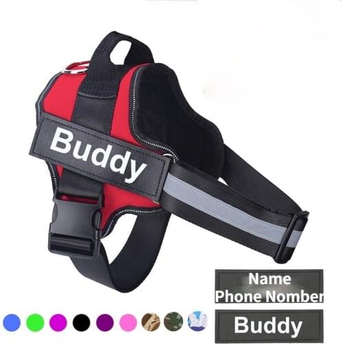 Dog Harness Personalized No Pull with Custom ID Patch Reflective Breathable Adjustable Pet Harness for Small Medium Large Dogs