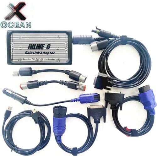 Heavy Duty Diagnostic for Cummins INLINE 6 Data Link Adapter INLINE6 OBD2 truck scanner Supports SAE J1708/J1587 &J1939/CAN data