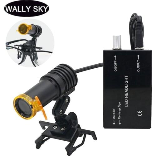 LED Headlamp Dental Loupe Headlight Spotlight with Filter for Medical Loupe Surgical Magnifier with Lithium Battery Dentist Tool