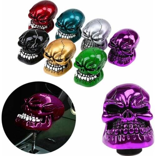 Car interior Universal Racing Manual Car Gear Stick Shifter Shift Knob Lever Skull Type Red high quality