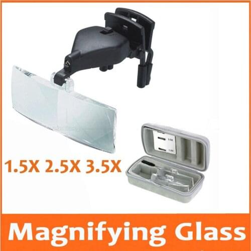 1.5X 2.5X 3.5X LED Lighted Magnifier Myopia glasses Magnifying Glass for Circuit Board Clock Instruments Repair Tool with Clip