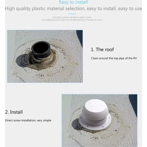Mushroom Head Shape Ventilation Cap for RV Accessorie Top Mounted Round Vent Cap