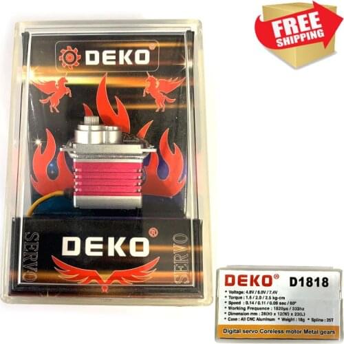 RC DEKO new 1818 replace D1102 metal gear high voltage high torque servo 450 helicopter 30E airplanes