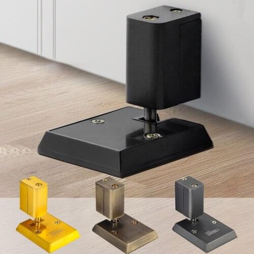 Zinc alloy Windproof Door Stopper Mechanical Adjustable Height Door Stop Punch-free Removable Heavy Duty Stopper Home Hardware