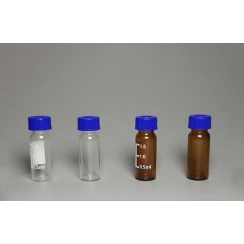 100pcs/lot 1.5ml/2ml screw Liquid Chromatography Glass Sample Bottle HPLC autosampler headspace vials