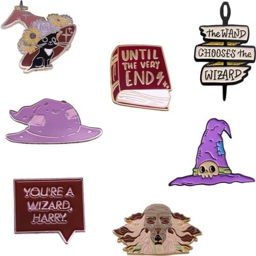 Magic Sorting Hat Lapel Pin Sorcerer Friends Proud Decor