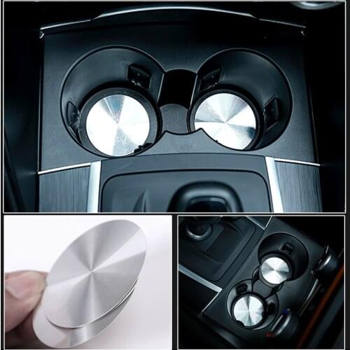 High-quality for Alfa Romeo Giulia Stelvio 2017 2018 Metal Interior Car Water Cup Holder Decoration Pad 2pcs Car-Styling Accesso