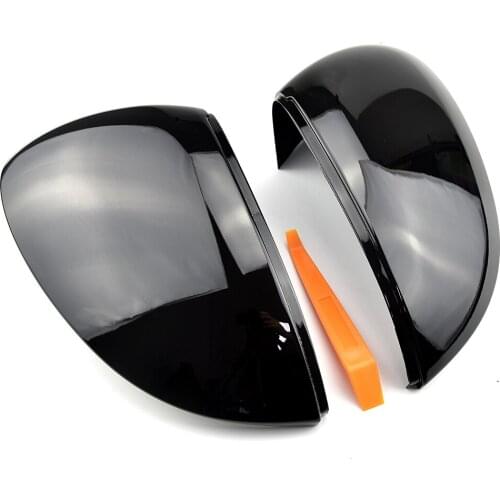 High quality carbon Look black and Bright black Car Rearview mirror housing cover for vw GOLF 8 MK8 2020 2021