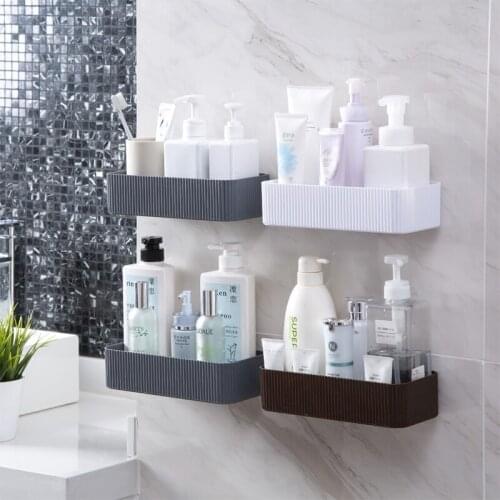 1pc Seamless Traceability Bathroom Rack Bathroom Wash Rack Free Punch Wall Storage Rack