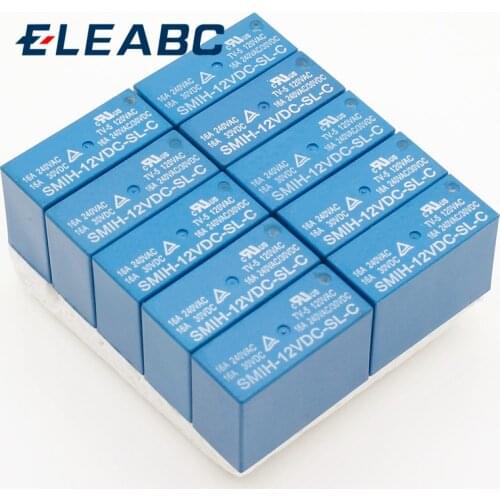 10PCS/lot Power relays SMIH-05VDC-SL-C SMIH-12VDC-SL-C SMIH-24VDC-SL-C 5V 12V 24V 16A 8PIN A set of conversions