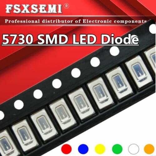 100pcs 5730 SMD LED Red Yellow Green White Blue light emitting diode Clear LED Light Diode Set