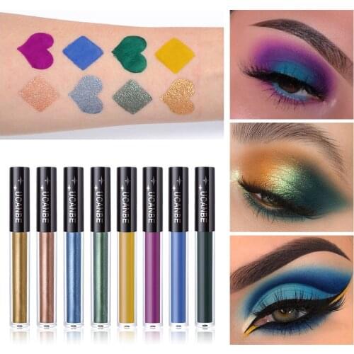 8 Colors/Set Liquid Glitter Eyeshadow Stick Makeup Eye Shadow Shimmer And Diamond Eyeshadow Metallic Pigment Cosmetic