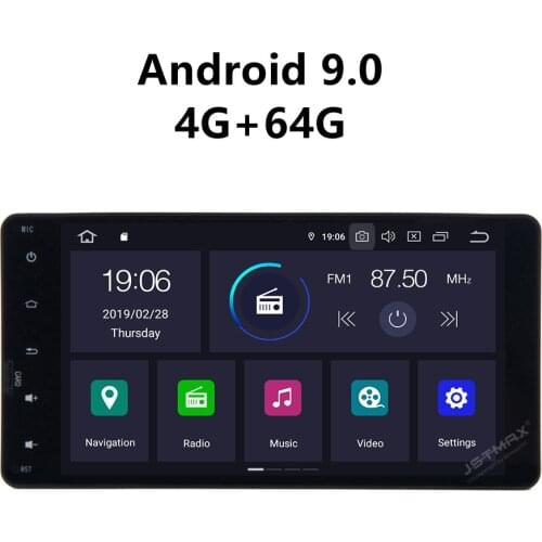 JSTMAX Android 9.0 car Radio multimedia GPS player 4G RAM+64G ROM Universal for Outlander Lancer -X ASX 2007-2017 Auto Stereo