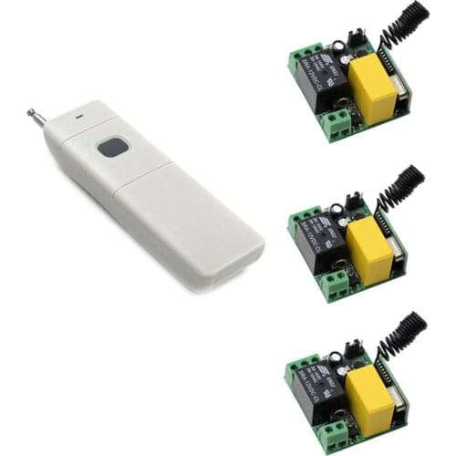 AC 220V 1CH 10A Wireless Relay Switch Wireless Remote Control Light Switches Radio Switch Receiver Remote Transmitter For Lamp