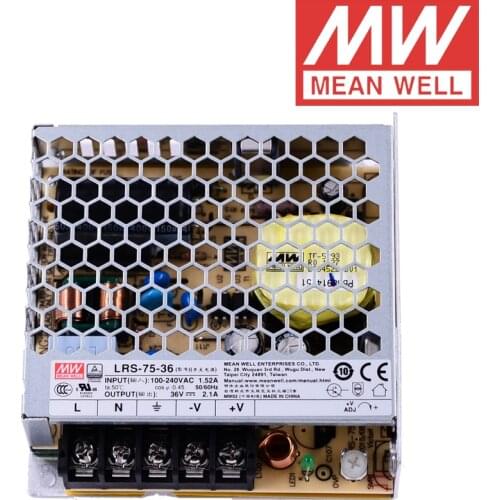 Mean Well LRS-75-36 meanwell 36VDC/2.1A/75W Single Output Switching Power Supply online store