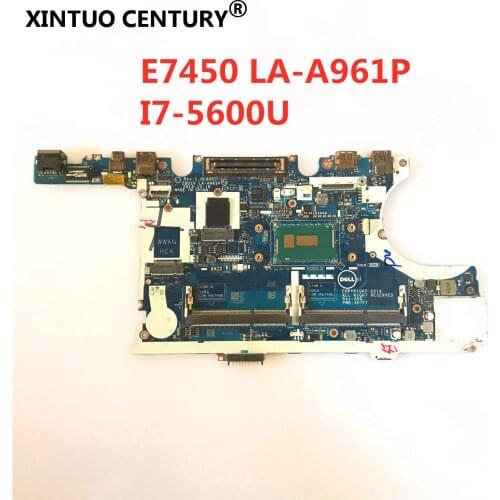 FOR Dell Latitude E7450 Laptop Motherboard CN-0Y15C1 0Y15C1 ZBU10 LA-A961P I7-5600U mainboard 100% Tested original work