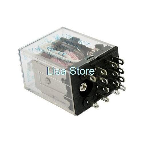 HH54P AC 220V Coil 5A 240VAC 28VDC 14 Pin 4PDT General Purpose Relay