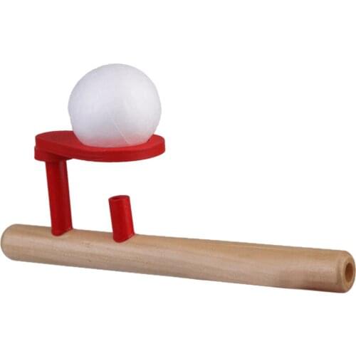 Classic Wooden Toy Blowpipe Balls for Kids Science Motor Skills Toys Educational