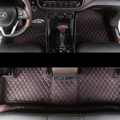 Lsrtw2017 leather car floor mats for gac trumpchi gs3 2017 2018 2019 2020 2021 interior accessories door sill threshold