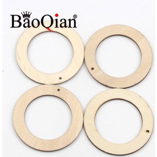 10pcs/lot Natural Wooden Scrapbook 61mm Round Pendant Diy Fashion Home Decoration Wood Chip Crafts