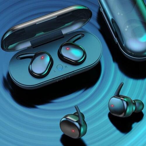 Mini bluetooth 5.0 Headset Wireless Dual In-ear Earphones Stereo Headphones Portable Noise Cancelling Earphones Accessories